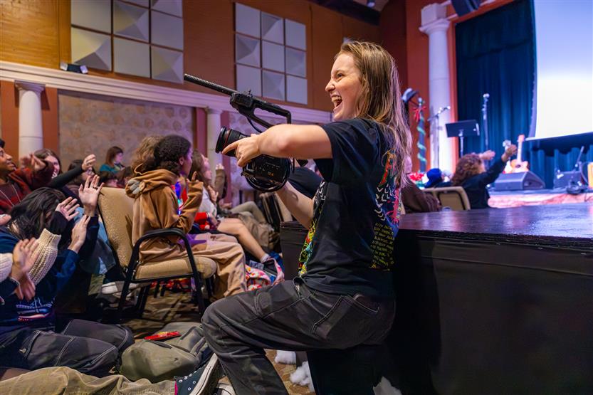 Students enjoy the Renaissance High Coffeehouse